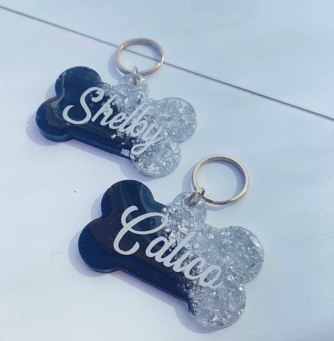 Gold/Silver Flakes Tag