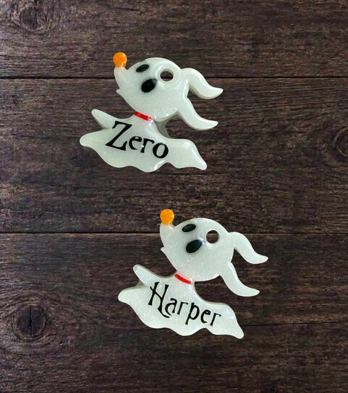 Spooky Ghost Pup Tag