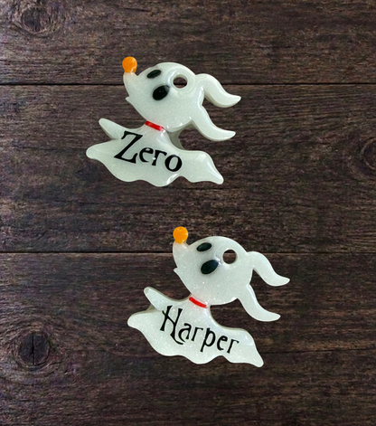 Spooky Ghost Pup Tag