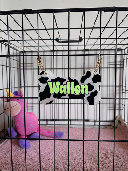 Cow Print CRATE Tags