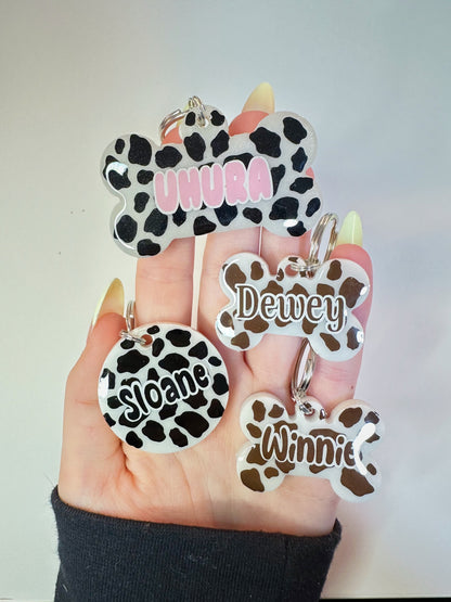 Cow Print Tags